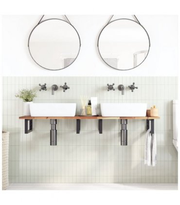 vidaXL Bathroom Vanity Top Oil Finished 120x40x2 cm Solid Wood Acacia — Size: 120 x 40 x 2 cm