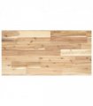 vidaXL Bathroom Vanity Top Untreated 100x40x2 cm Solid Wood Acacia — Colour: natural, Size: 100 x 40 x 2 cm