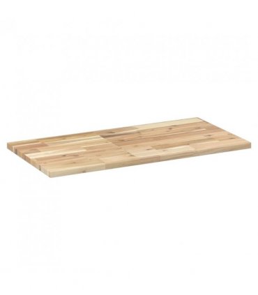 vidaXL Bathroom Vanity Top Untreated 100x40x2 cm Solid Wood Acacia — Colour: natural, Size: 100 x 40 x 2 cm