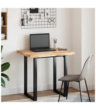 vidaXL Desk Top Untreated 80x60x4 cm Solid Wood Acacia — Colour: natural, Size: 80 x 60 x 4 cm