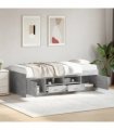 vidaXL Daybed with Drawers without Mattress Concrete Grey 90x190 cm Single — Size: 90 x 190 cm