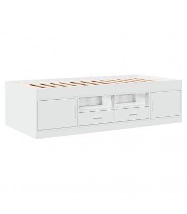 vidaXL Daybed | White | Engineered wood | Small Single | Convertible | Daybed — Size: 75 x 190 cm