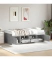 vidaXL Daybed with Drawers without Mattress Concrete Grey 90x200 cm — Size: 90 x 200 cm