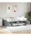 vidaXL Daybed with Drawers without Mattress Concrete Grey 75x190 cm Small Single — Size: 75 x 190 cm