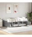 vidaXL Daybed with Drawers without Mattress Grey Sonoma 90x200 cm — Size: 90 x 200 cm