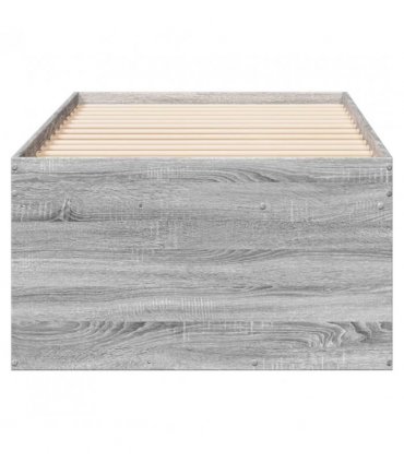 vidaXL Daybed with Drawers without Mattress Grey Sonoma 90x200 cm — Size: 90 x 200 cm
