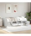 vidaXL Daybed with Drawers without Mattress White 90x190 cm Single — Size: 90 x 190 cm
