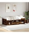 vidaXL Daybed | Smoked Oak | Engineered wood | Small Single | Daybed — Size: 75 x 190 cm