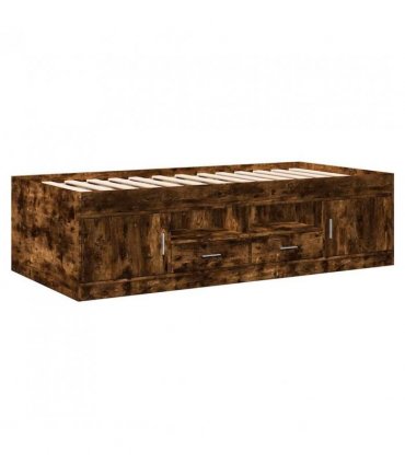 vidaXL Daybed | Smoked Oak | Engineered wood | Small Single | Daybed — Size: 75 x 190 cm