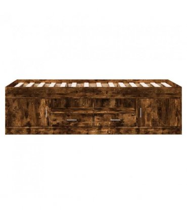 vidaXL Daybed | Smoked Oak | Engineered wood | Small Single | Daybed — Size: 75 x 190 cm