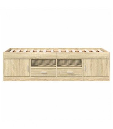 vidaXL Daybed | Sonoma oak | Engineered wood | Small Single | Daybed — Size: 75 x 190 cm