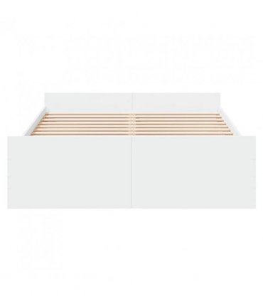 vidaXL Bed Frame with Drawers without Mattress White 120x200 cm — Size: 120 x 200 cm — V0672117624