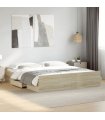 vidaXL Bed Frame | Sonoma Oak | Engineered Wood | Double | Bed Frame — Size: 200 x 200 cm