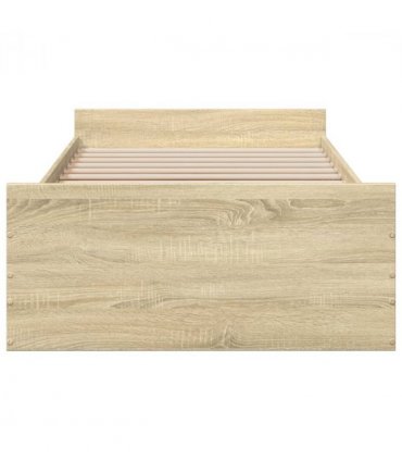 vidaXL Bed Frame | Sonoma oak | Engineered wood | Small Single | Bed Frame — Size: 75 x 190 cm