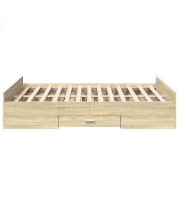vidaXL Bed Frame | Sonoma Oak | Engineered Wood | Double | Bed Frame — Size: 120 x 200 cm — V0672117647
