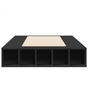 vidaXL Bed Frame without Mattress Black 75x190 cm Small Single — Size: 75 x 190 cm — V0672117734
