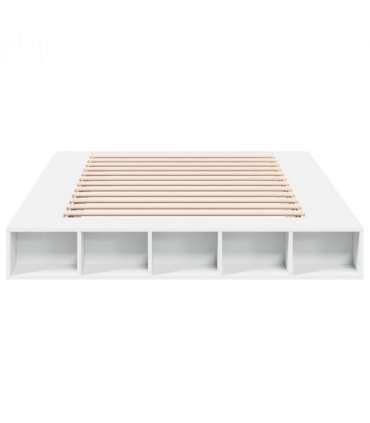 vidaXL Bed Frame without Mattress White 160x200 cm — Size: 160 x 200 cm — V0672117735