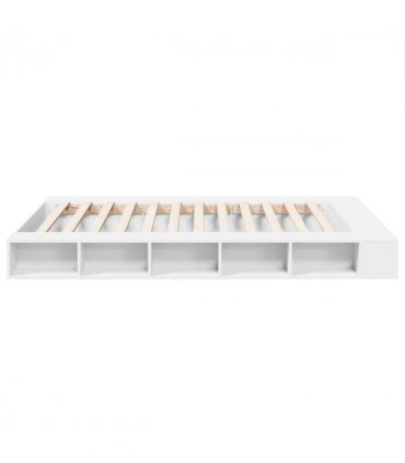 vidaXL Bed Frame without Mattress White 160x200 cm — Size: 160 x 200 cm — V0672117735