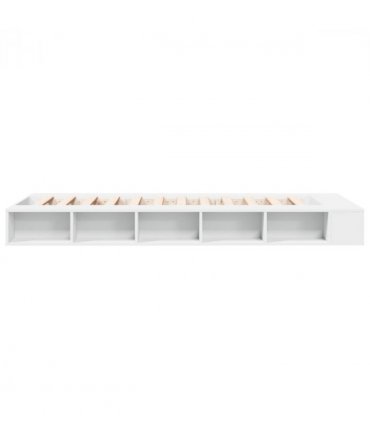 vidaXL Bed Frame without Mattress White 90x190 cm Single — Size: 90 x 190 cm — V0672117742