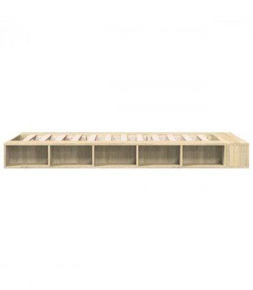 vidaXL Bed Frame without Mattress Sonoma Oak 90x190 cm Single — Size: 90 x 190 cm — V0672117746