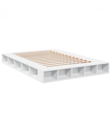vidaXL Bed Frame without Mattress White 140x200 cm — Size: 140 x 200 cm — V0672117750