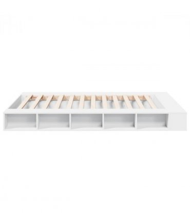 vidaXL Bed Frame without Mattress White 140x200 cm — Size: 140 x 200 cm — V0672117750