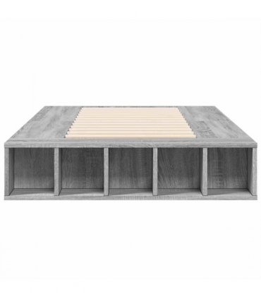 vidaXL Bed Frame without Mattress Grey Sonoma 90x200 cm — Size: 90 x 200 cm — V0672117752
