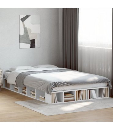 vidaXL Bed Frame without Mattress White 120x200 cm — Size: 120 x 200 cm — V0672117755