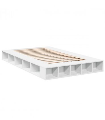vidaXL Bed Frame without Mattress White 120x200 cm — Size: 120 x 200 cm — V0672117755