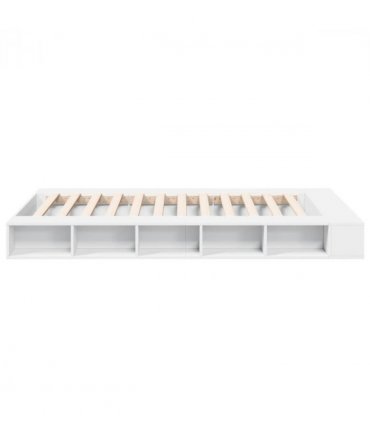 vidaXL Bed Frame without Mattress White 120x200 cm — Size: 120 x 200 cm — V0672117755