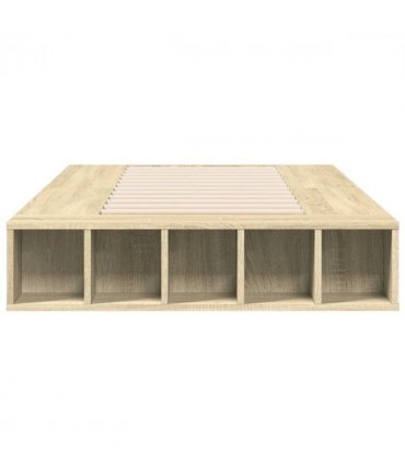 vidaXL Bed Frame without Mattress Sonoma Oak 75x190 cm Small Single — Size: 75 x 190 cm — V0672117760