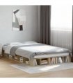 vidaXL Bed Frame without Mattress Sonoma Oak 120x200 cm — Size: 120 x 200 cm — V0672117770