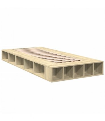 vidaXL Bed Frame without Mattress Sonoma Oak 90x200 cm — Size: 90 x 200 cm — V0672117780
