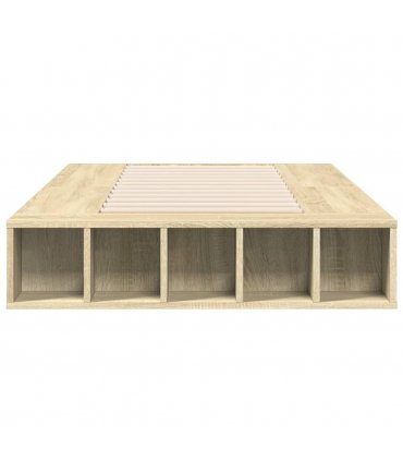 vidaXL Bed Frame without Mattress Sonoma Oak 90x200 cm — Size: 90 x 200 cm — V0672117780