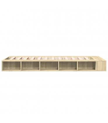 vidaXL Bed Frame without Mattress Sonoma Oak 90x200 cm — Size: 90 x 200 cm — V0672117780