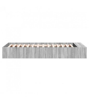 vidaXL Bed Frame without Mattress Grey Sonoma 75x190 cm Small Single — Size: 75 x 190 cm — V0672117793