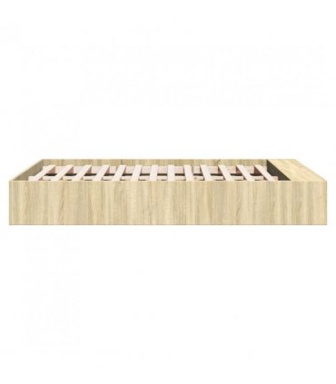 vidaXL Bed Frame without Mattress Sonoma Oak 120x200 cm — Size: 120 x 200 cm — V0672117814