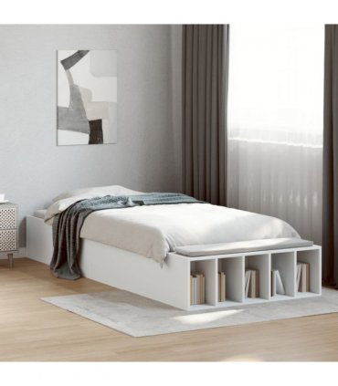 vidaXL Bed Frame without Mattress White 75x190 cm Small Single — Size: 75 x 190 cm — V0672117819