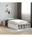 vidaXL Bed Frame without Mattress White 75x190 cm Small Single — Size: 75 x 190 cm — V0672117819