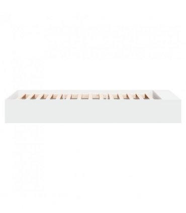 vidaXL Bed Frame without Mattress White 75x190 cm Small Single — Size: 75 x 190 cm — V0672117819