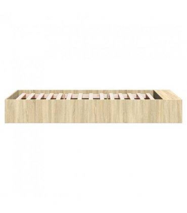 vidaXL Bed Frame without Mattress Sonoma Oak 75x190 cm Small Single — Size: 75 x 190 cm — V0672117821