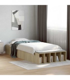 vidaXL Bed Frame without Mattress Sonoma Oak 90x200 cm — Size: 90 x 200 cm — V0672117830