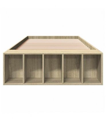 vidaXL Bed Frame without Mattress Sonoma Oak 90x200 cm — Size: 90 x 200 cm — V0672117830