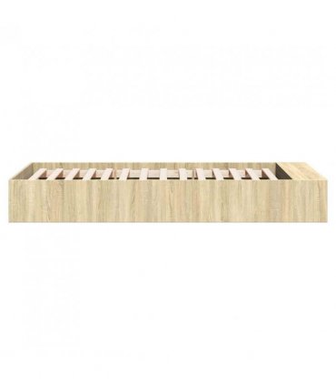 vidaXL Bed Frame without Mattress Sonoma Oak 90x200 cm — Size: 90 x 200 cm — V0672117830