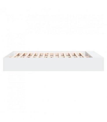 vidaXL Bed Frame without Mattress White 150x200 cm King Size — Size: 150 x 200 cm — V0672117833