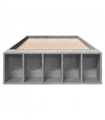 vidaXL Bed Frame without Mattress Concrete Grey 75x190 cm Small Single — Size: 75 x 190 cm — V0672117834