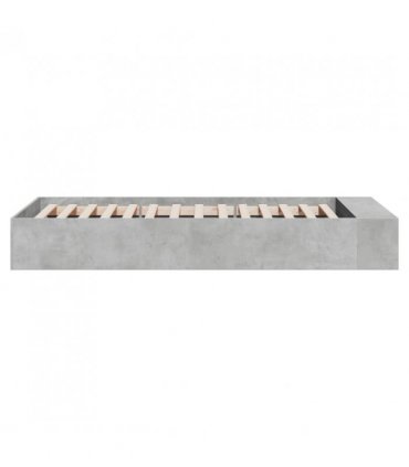 vidaXL Bed Frame without Mattress Concrete Grey 75x190 cm Small Single — Size: 75 x 190 cm — V0672117834
