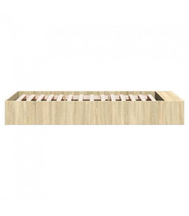 vidaXL Bed Frame without Mattress Sonoma Oak 100x200 cm — Size: 100 x 200 cm — V0672117837