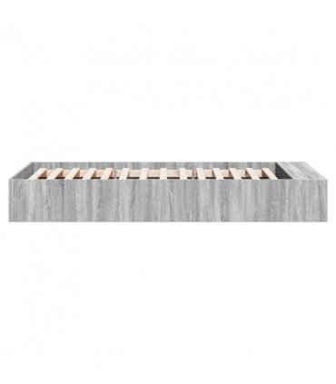 vidaXL Bed Frame without Mattress Grey Sonoma 90x190 cm Single — Size: 90 x 190 cm — V0672117840