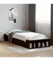 vidaXL Bed Frame without Mattress Black 100x200 cm — Size: 100 x 200 cm — V0672117841